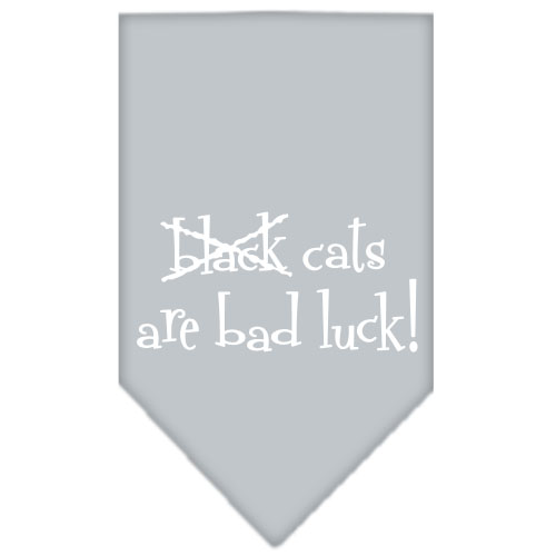 Black Cats are Bad Luck Screen Print Bandana Grey Small